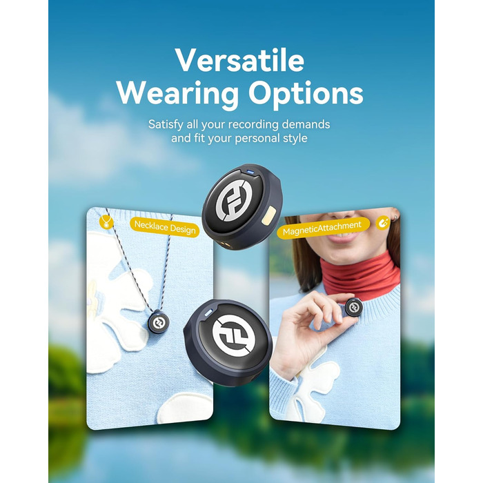 Hollyland Lark M2 Бездротовий петличний мікрофон для iPhone 17/16/15 та Android, 300м радіус дії, Hi-Fi звук, 30 год роботи від акумулятора (версія для камери)