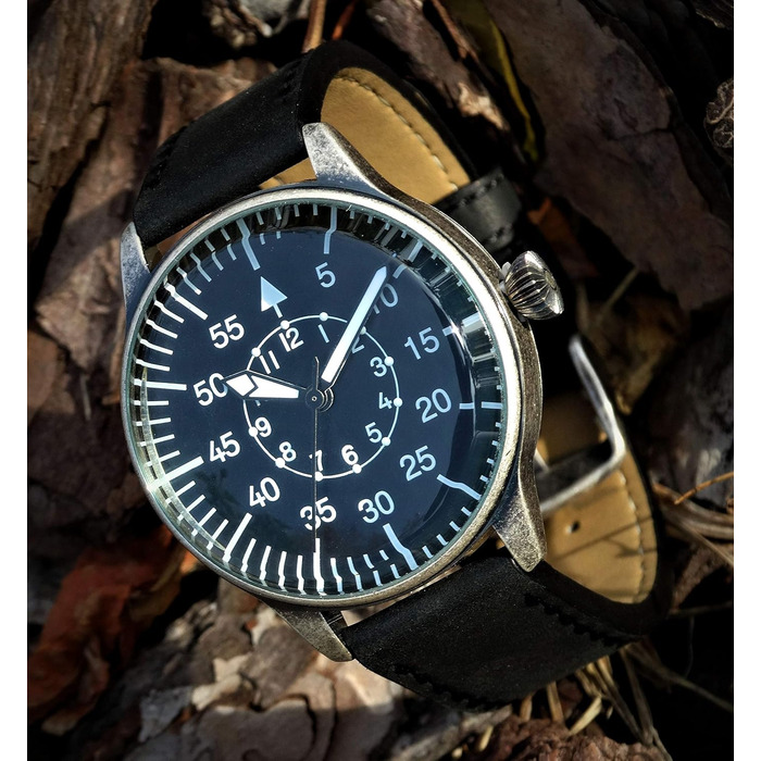 Годинник Mil-Tec Fliegeruhr Retro Mechanical Black Dial