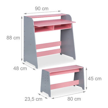 Relaxdays Adjustable Height Kids' Table
