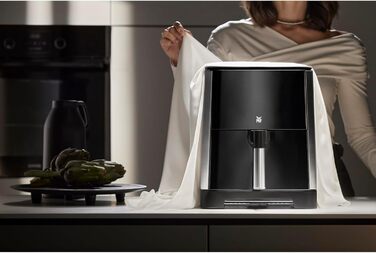 WMF Multi Taste Hot Air Fryer, Airfryer, 1550 W, 4.6l for 2-4 people, healthy frying, drying, grilling, hot air fryer with 8 programs, 4.6 Liter Air Fryer, black