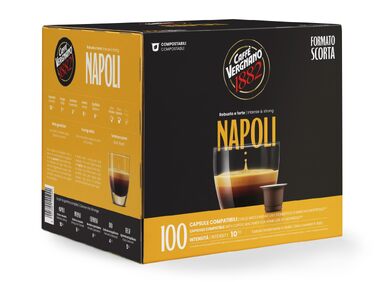 Кавові капсули Caffè Vergnano 1882 Napoli, сумісні з Nespresso, 100 шт