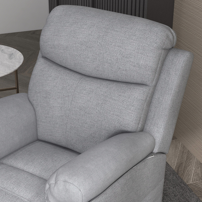 HOMCOM Electric Recliner TV Chair with Lift Assist, 5 Massage Modes, Reclining Function, Massage Chair with Footrest, Linen-Look Fabric, Side Pocket, and Remote Control, for Living Room, Grey | Aosom