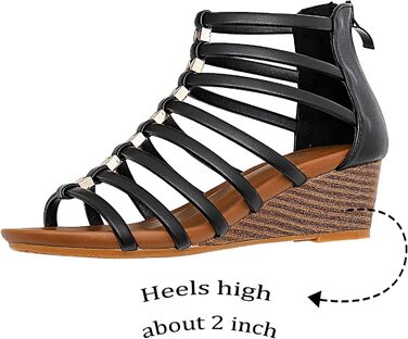 Сандалі жіночі STMAHER Gladiator-Sandalen сріблясті на танкетці, літні пляжні босоніжки 36 EU