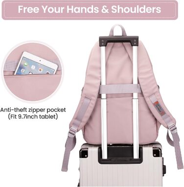 Дитячий рюкзак для дівчаток, рюкзак для підлітків – стильний та водонепроникний, для 3-9 класів, великий, для школи та подорожей, блакитний (8529# фіолетовий)