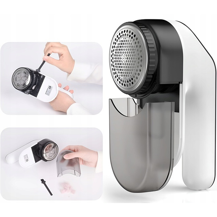 Потужна машинка для видалення ковтушків та ворсу з одягу, светрів та оббивки — 6 лез, USB-зарядка, великий розмір