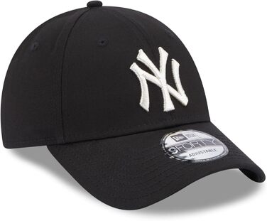 Кепка New Era New York Yankees MLB з металевим логотипом, чорна, регульована, жіноча, 9Forty