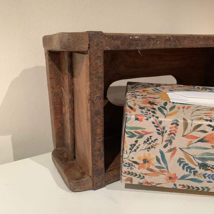 LS-Lifestyle Wooden Tissue Box Brown 31x15cm Brick Shape Cosmetic Tissue Box Facial Tissue Box