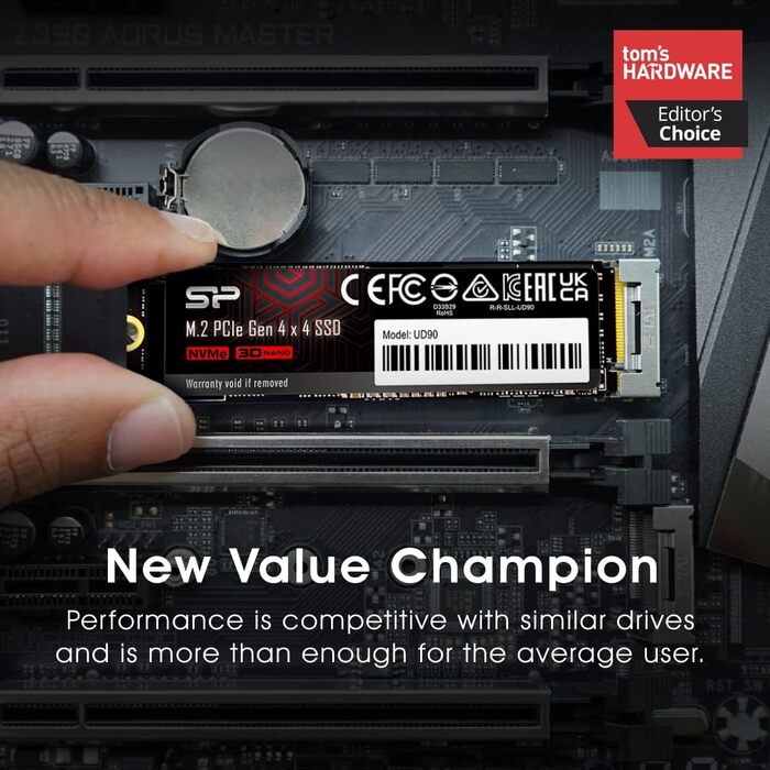 SSD Silicon Power UD90 1TB NVMe 4.0 Gen4 PCIe M.2 – Швидкість до 5000/4800 МБ/с