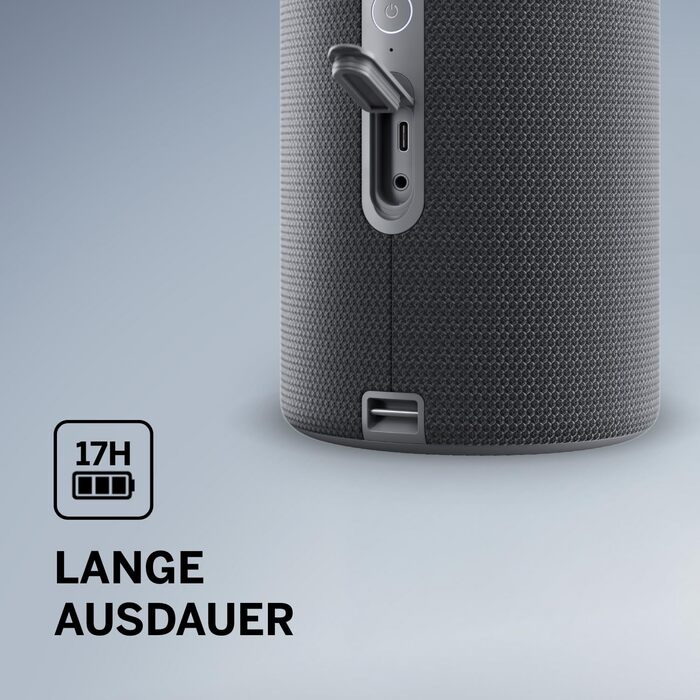 Loewe We. HEAR 2 Storm Grey – Портативна Bluetooth колонка 60W, водостійка, до 17 годин роботи