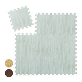 Relaxdays Wood-Look Floor Protection Mats - 9 Piece Set
