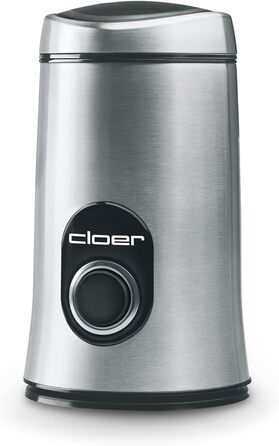 Електрична кавомолка Cloer 7579, 150 Вт, на 50 г, матова нержавіюча сталь