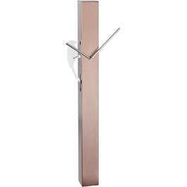 TFA Dostmann Analog Pendulum Clock Picus, 60.3062.51, chrome woodpecker, modern design wall clock, rose gold, (L) 246 x (W) 75 x (H) 653 mm