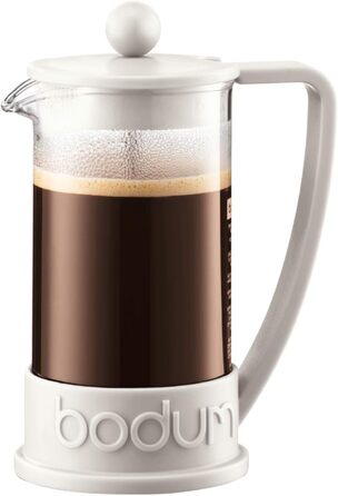 Френч-прес Bodum BRAZIL 1 л, сталевий фільтр, кремовий, 3 чашки
