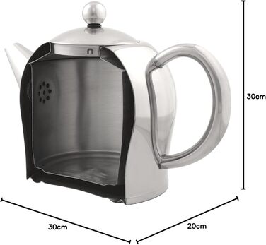 Bredemeijer small, round double-walled stainless steel teapot, 0.5 Liter