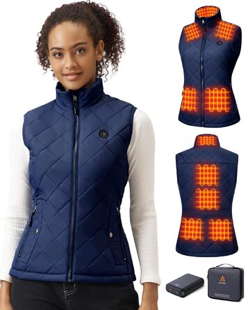 Жіночі грілки Heizwete 16000mAh 7,4V - 9 зон нагріву, 3 режими температури, для активного відпочинку (Синій, M)