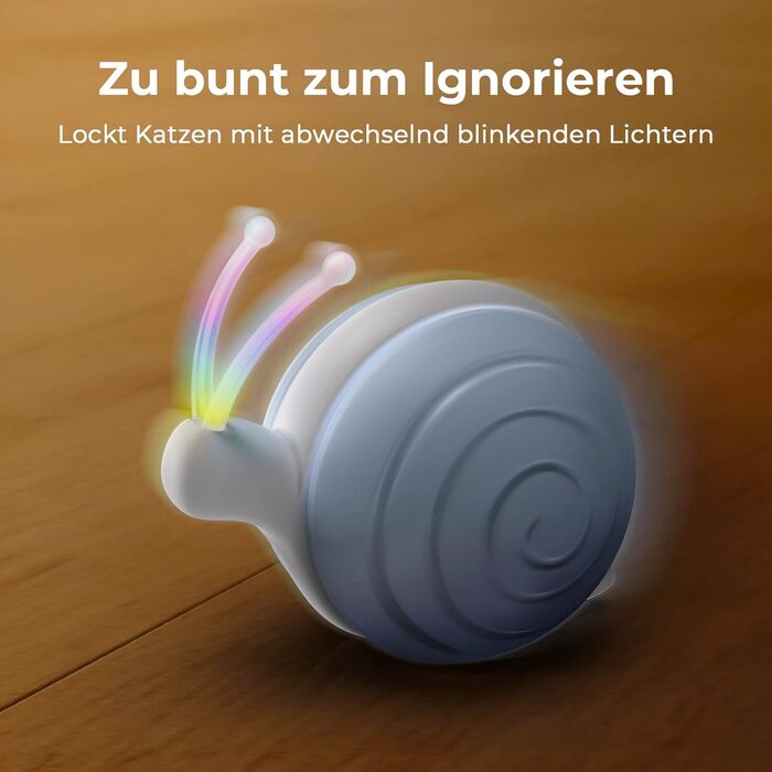 Інтерактивна іграшка для котів Wicked Snail з LED-підсвіткою, електрична, заряджається від DC, рухома, подарунок для кошенят, синя