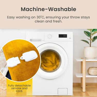 Електрична ковдра Cosi Home 180x130 см з регулюванням температури, захистом від перегріву та пульт дистанційного керування. Sherpa та Fleece, 10 рівнів нагріву, сіра.