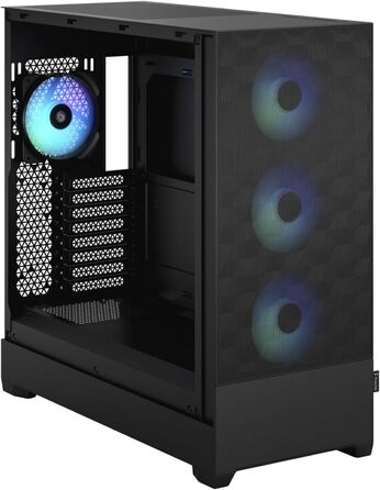 Корпус для ПК Fractal Design Pop Black з темперованим склом та сіткою Honeycomb Mesh - RGB, XL, для геймінгу