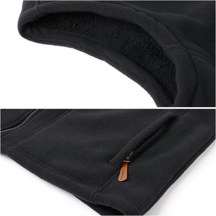 Чоловіча флісова жилетка з коміром-стійкою, Outdoor, Casual, тепла зимова жилетка для чоловіків, без рукавів, флісова куртка, легка, тепла жилетка з кишенями на блискавці, з плюшевою підкладкою, чорна, розмір L