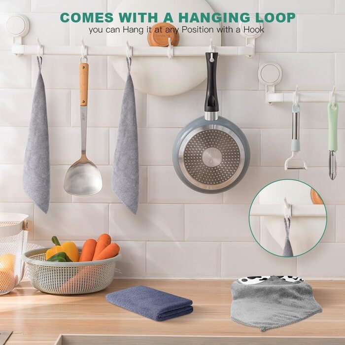 Мікрофібровий рушник URAQT, набір 12 шт. Швидковисихаючі рушники з мікрофібри для сауни, фітнесу, спорту, подорожей - рушник для фітнесу, спортивний рушник, пляжний рушник, 30x30 см