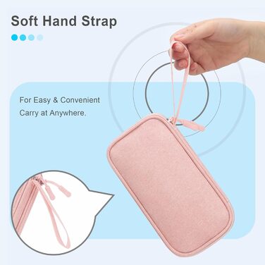 Органайзер для аксесуарів Lacdo: чохол для флешки, кабелів, USB-накопичувачів (рожевий)