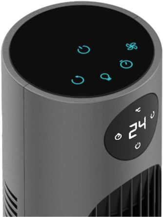 Вентилятор Cecotec Digitale Turm EnergySilence 890 Skyline, 50 Вт, 76 см, з таймером та пультом, мідний мотор, 3 швидкості, 3 режими, чорний