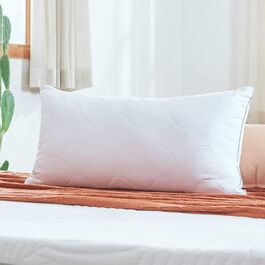 Sweetnight Pillow 40x80 Pillow for Side Sleepers Soft & Supportive Sleeping Pillow Washable Children's Pillow Double-Layer Quilted 800g Pillow Filling with Zipper (40 x 80 cm)