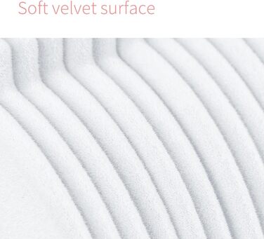 В'язки для дитячого одягу ManGotree з велюру, 30 шт., білі. Дитячі вішалки з обертовим гачком та вигнутим плечем для дитячого одягу