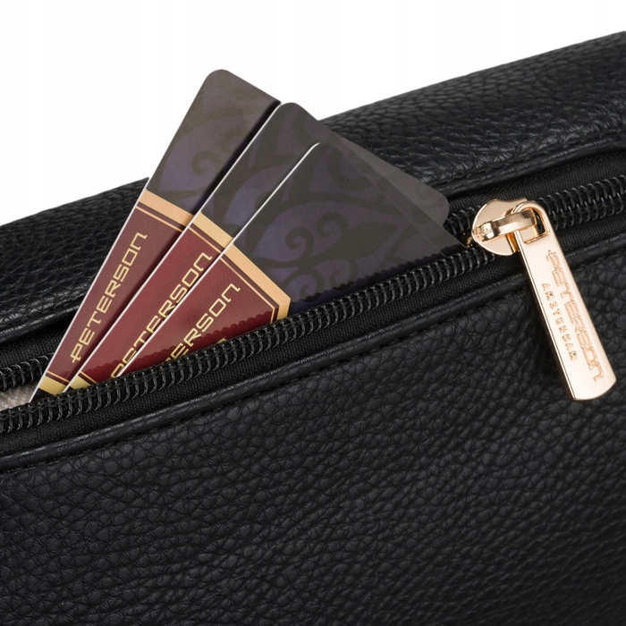 Сумка-бананка через плече Peterson PTN MIS-15-5379-BLAC, чорна