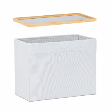 Relaxdays Bamboo Stool with Storage