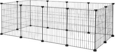 Вольєр для кроликів Lionto: міцний метал, 144x74x46 см, розширюваний, просте збирання та чистка, для дому та вулиці