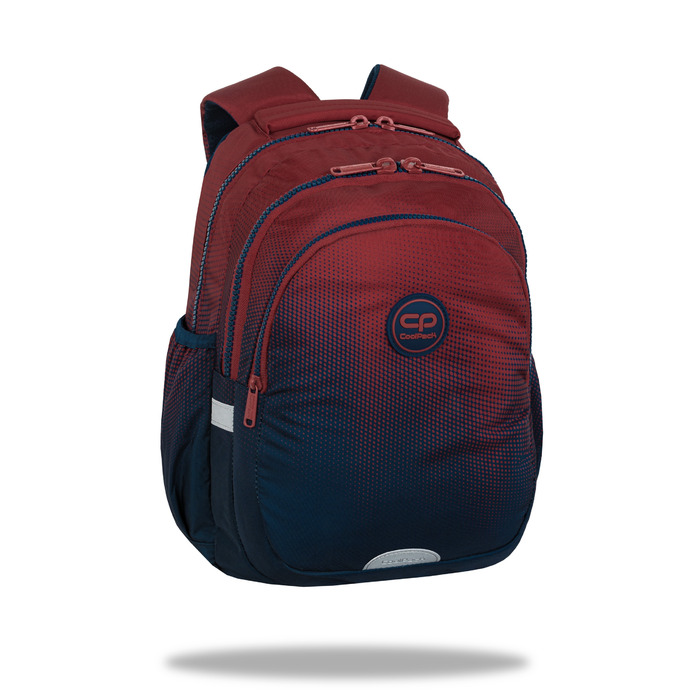 Багатовідсінковий шкільний рюкзак CoolPack, 21 л (червоний, синій)