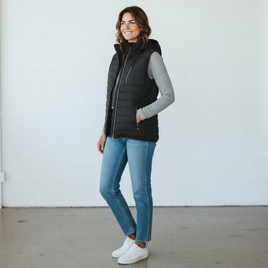 Жіноча степна жилетка Blue Wave Nathalie знімною капюшоном, меланжевий колір (46, антрацит)