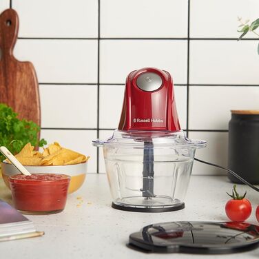 Кухонна машина Russell Hobbs 27131-56: електрична, для овочів, фруктів, м'яса, цибулі, 1л, нержавіюча сталь, 350W