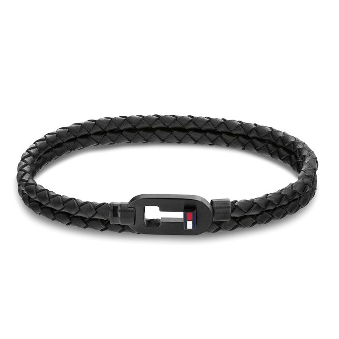 Браслет шкіряний чоловічий Tommy Hilfiger чорний 2790386