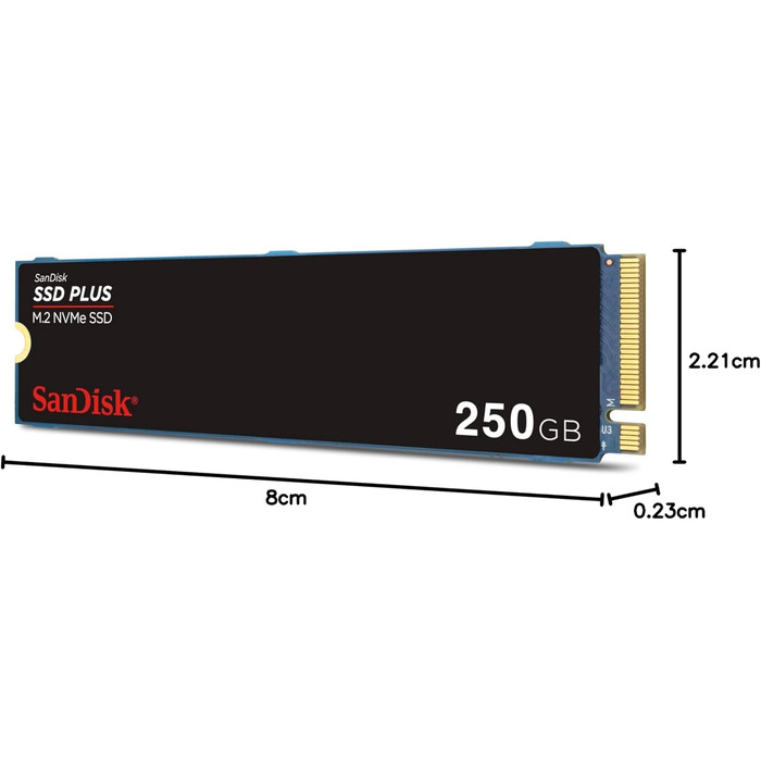 SSD SanDisk Plus 250GB NVMe PCIe Gen 4.0: Швидкий внутрішній SSD з гарантією 5 років