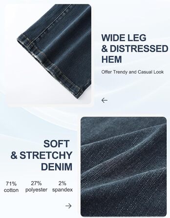 Джинси жіночі Daen Baggy, висока талія, еластичні, укорочені прямі, 7/8, колір індиго (XL)