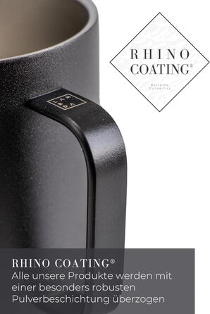 Lambda Coffee® Thermo French Press Stainless Steel I 1 Liter - 5 Cups I 3 Sizes Available I Stainless Steel Coffee Maker | Double-Walled: Keeps Warm for a Long Time I Coffee Maker | French Press 1L (5 Cups) Nautic Night