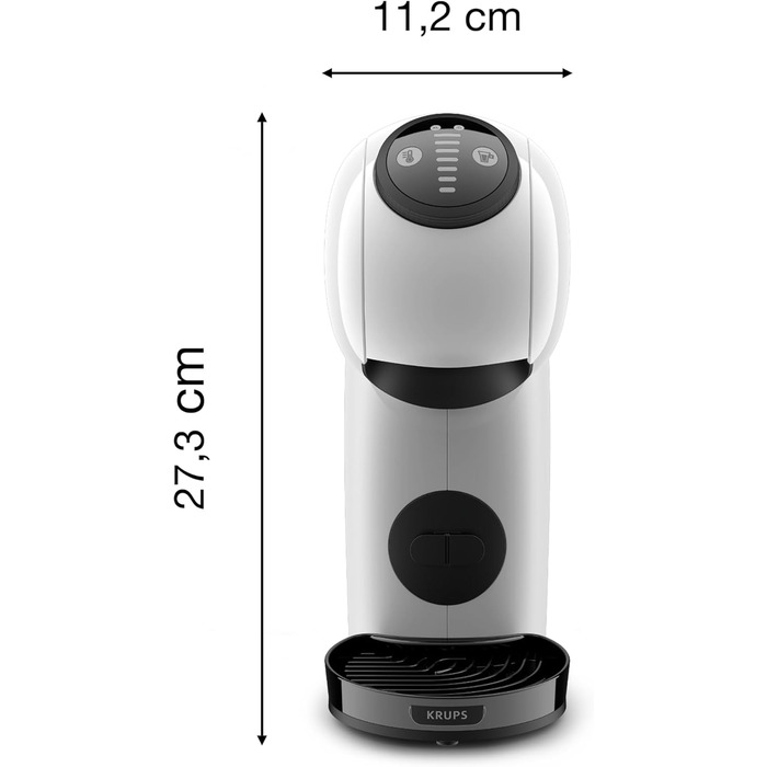 Кавова капсульна машина NESCAFÉ Dolce Gusto Genio S KRUPS, 15 бар, компактна, біла, авто-вимкнення, понад 30 напоїв