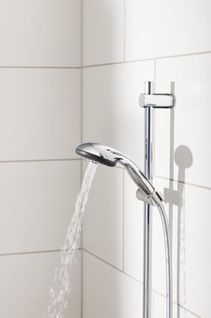 Душова лійка GROHE Vitalio Start 100 кругла, хром, 3 струмені, водозберігаюча, універсальне кріплення