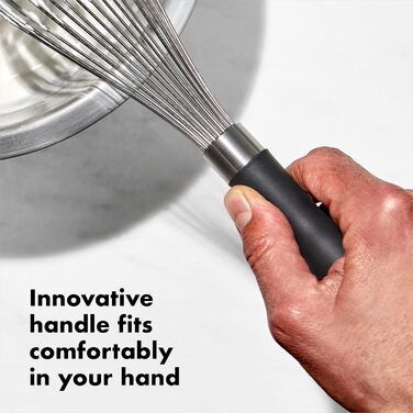 OXO Good Grips Віночок з нержавіючої сталі, 23 см, чорний – інноваційна м'яка ручка