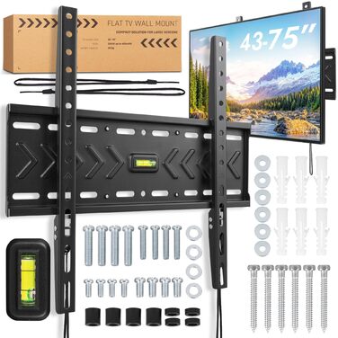 Настінне кріплення для телевізора Visaro WMF75 43-75 дюймів, LED/LCD/OLED, VESA 400x400, до 45 кг