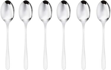 Sambonet 52553A37 Moka Spoon Set, 6-Piece, Moka Spoon Set for Coffee Enjoyment, Made of Stainless Steel 18/10, Grey