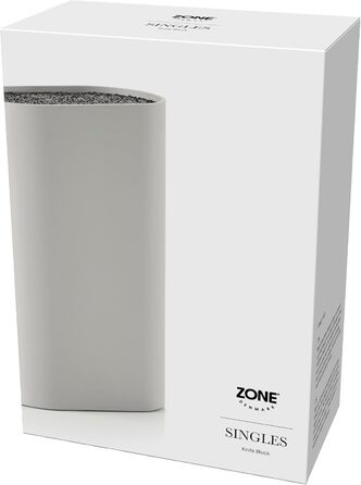 Zone Denmark Singles Knife Block without Knife, Knife Block, Knife Holder, Knife Stand, Storage for all Knives, 17 x 9 cm, Height 24 cm, Warm Grey (Grey)