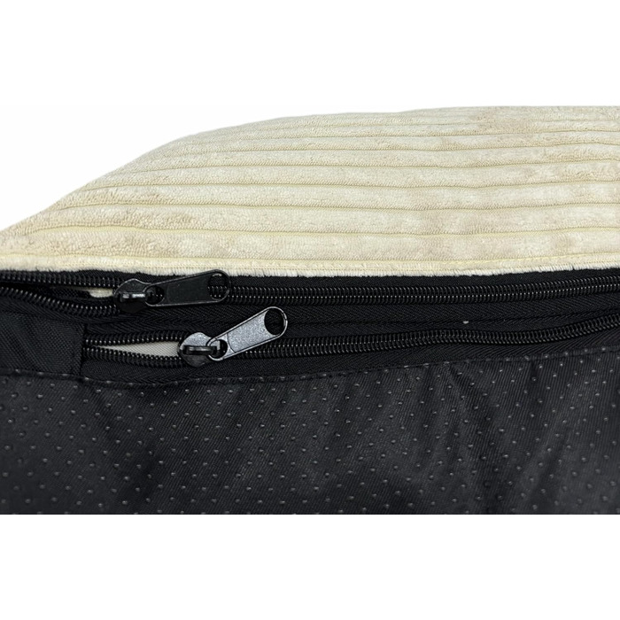 Ортопедичне ліжко для собак Elropet з м'якого корду, кошик для собак (Оливковий, Кремово-білий), XS/S/M/L/XL, XXL (145x110x30cm)