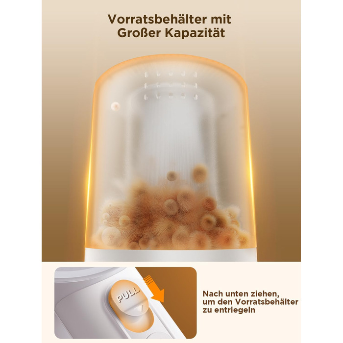 Електричний видальник ворсу 2-в-1 з трьома швидкостями для всіх тканин, з цифровим дисплеєм, 3 леза, USB-C кабель (Білий)