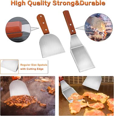 Набір лопаток для гриля MAIKEHIGH: професійний інструмент для BBQ, тепаньякі та кемпінгу (9 шт.)