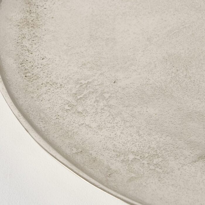 Decorative Tray, Nickel-Plated Silver, Ø 42 cm