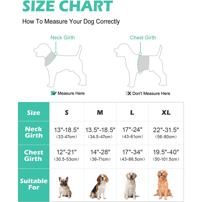 Світловідбиваючий нашийник для собак Joytale, зарядний, середнього розміру, без перетягування, з ручкою, світловідбиваючий, з м'якою підкладкою, регульований, для нічних прогулянок, чорно-синій, M (1 шт.)