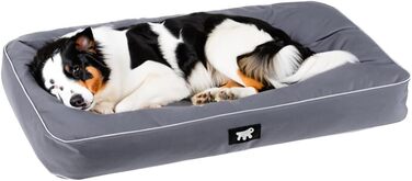 Ортопедичний лежак для собак FERPLAST Polo - лежак для собак, миючий, знімний, сірий, 95 x 60 x 8 см